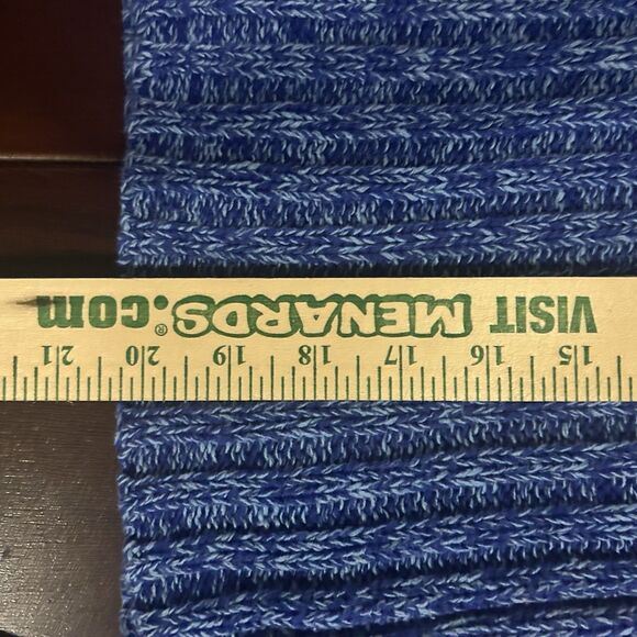 Vintage Jamie Scott Women's Turtleneck Sweater Blue Long Sleeve Size M Waffle - Picture 5 of 10